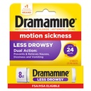 Dramamine Motion Sickness Weniger Drowsy, Reise Vial, Mehrfarbig, 8 Count