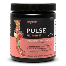 LEGION Pulse Pre Workout - Alle natürlichen Stickstoffoxyd Preworkout Trinken, um Energie zu steigern, Kreatin frei, natürlich süß, Beta Alanine, Citrulline, Alpha GPC (Strawberry Margarita)