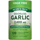 Nature's Truth Odorless Knoblauch 2400 mg | 120 Softgels | Extrakt Pillen | Non-GMO, Glutenfreie Ergänzung