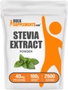 BulkSupplements.com Stevia Extract Powder - Stevia Sweetener - Zero Calorie Sweetener, Glutenfrei, 40mg pro Servierung, 100g (3.5 oz) (Pack von 1)