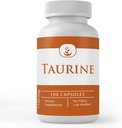 Pure Original Zutaten Taurine, (100 Kapseln) 100% rein, keine Additive oder Füllstoffe, Lab Verified