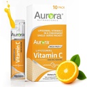 Aurora Nutrascience Mega-Pack Liposomal Vitamin C, Immununterstützung, 3.000 mg pro Servierung, Vegan, Glutenfrei, Non-GMO, 10 Single Serve Packets, Orange