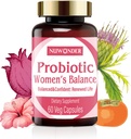 Präbiotika und Probiotika für Frauen – Vaginale Probiotika-Mischung, natürliche Präbiotika, Kräuter-Unterstützung, Förderung femininer Gesundheit & Intimate Balance, Eliminate Vaginal Odors & pH Balance, 60 Kapseln.