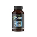 Focus 14-in-1 Nootropic Brain Supplement mit Lions Mane, Alpha GPC Cholin, Vitamin C & B12, Taurin, Bacopa - Energie, Kognitiv, Memory Support, 60 Füllerfreie Kapseln