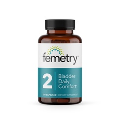 Femetry Bladder Daily Comfort - Beruhigt Irritation - Unterstützt gesunde Histamin-Reaktion - Fördert Blasen Futter Gesundheit - Interstitial Cystitis - 120 Kapseln