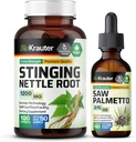 BIO KRAUTER Sting Nettle 100 Kapseln & Säge Palmetto Tinktur 2 Fl. Oz.