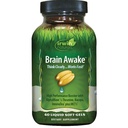 Irwin Naturals Brain Awake - 60 Liquid Softgels - Enhanced Mental Performance, Erhöhter Fokus, Klarheit & Konzentration - Nootropic Booster mit L-Theanine, Bacopa, MCT
