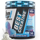 BPI Sports Best Creatine - Kreatin Monohydratpulver für Männer & Frauen, Himalaya Salz - Stärke, Pumpe, Ausdauer, Muskelwachstum, Muskeldefinition - No Bloat - Snow Cone - 50 Portionen - 10.58 Oz