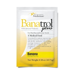 Banatrol® Natürliche Anti-Diarrheal mit Präbiotika, Relief von chronischer Durchfall, IBS, wiederkehrende Durchfall, Klinisch unterstützte medizinische Lebensmittel, nicht-verbindend, 25 Servierungen (Banana)