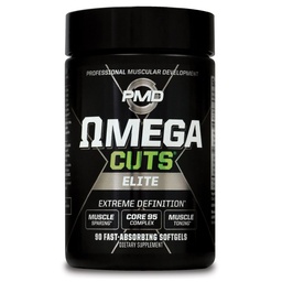 PMD Sports Omega Cuts Elite Fat Loss-Muscle Defining Formula - Omega Fatty Acids, MCT's und CLA für Muskeldefinition und Wartung - Keto Friendly für Frauen und Männer - Stimulant Free (90 Softgels)