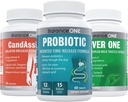 Balance ONE 3-in-1 Bundle | Probiotic, CandAssist, Liver One | 15 Billion CFU Probiotic | Natural Cleanse mit Caprylic Acid | Liver Unterstützung mit Milchdistel