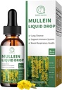 (2 Pack) Mullein Tropfen für Lunge, 16-in-1 Mullein Blatt Extrakt 800MG für Lung Cleanse, Respirator, Immunität, mit Quercetin, Marshmallow, Black Cumin Seed, Elderberry, Non-GMO, 2 Fl Oz