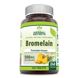 Herbal Secrets Bromelain Supplement 500 Mg Tabletten Supplement | Non-GMO | Gluten Free | Made in USA (240 Count)