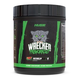 Wracked Pre Workout Pulver, Advanced Formula, steigert Energie, Fokus, Pumpen & Leistung, 10g L-Citrullin, 6,4g Beta Alanin, 5g Tyrosin, 1g Alpha GPC, 375mg schnell wirkendes Koffein & mehr (Watermelon)