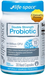 Life-Space Double Strength Broad Spectrum Probiotic, 64 Billion CFU & 15 Diverse Strains, Redouble Formuliert für Verdauungs- und Immungesundheit, Probiotika für Frauen & Männer - 30 Veg Capsules