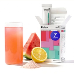 Calm Drink Mix - Entspannungshilfe mit Magnesium, Ashwagandha, L-Theanin, & Vitamin D - Unterstützt Cortisol Regulation und Stimmung für Männer & Frauen - Watermelon Lemonade Flavor 7 Sticks