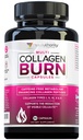 Multi Collagen Burn: Multi-Type hydrolysierte Proteinpeptide mit Hyaluronsäure, Vitamin C, SOD B Dimpless, Typen I, II, III, V und X, Koffeinfrei (Unflavored Capsules)