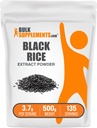 BulkSupplements.com Schwarz Reisextrakt Pulver - Schwarz Reispulver, Glutenfreie Ergänzung - Entflammt, 3.7g pro Servierung, 500g (1.1 lbs) (Pack von 1)