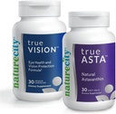 NatureCity Vision Support Bundle| TrueVision Eye Health Formula, 30 Veggie Kapseln + TrueAsta Marine
