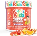 Clarity Kids Super Vitamin Multivitamin für Kinder | Vitamin C, Vitamin D, & Zinc | Alle natürlichen Kaubar für Kinder Immununterstützung | USA Made Supplement | 60 Piece (30 Tage Versorgung)