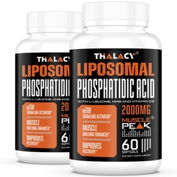 2000mg Liposomal Phosphatidsäure (PA) | Muskelaufbau, Hohe Absorption Muskelaufbau Ergänzungen für Männer & Frauen | Muskelaufbau, mTOR Proteinsynthese & Lean Körpermasse, Stärke, 120 Kapseln
