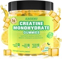 Kreatin Monohydrat-Gummi 5600mg für Männer & Frauen, 120 CT Kaubare Creatine-Gummien für Muskelunterstützung, Energie-Boost, 5,6g Kreatin Monohydrat pro Servierung - Sugar Free, Vegan (Lemon Flavor)