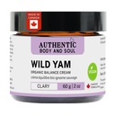 Authentic Organic Wild Yam Root Balancing Cream für Damen mit Premium Kräuter Botanicals, Yam Cream, Wild Yam Hautpflege, Alle Zutaten Certified Vegan (VEGAN Clary Blend)