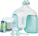 Elektrisches Nasal Bewässerungssystem mit 50 Salzpackungen, 2 Modi Nasenreiniger mit Selbstreinigung & Abfall Sammlung Funktion für Sinus Relief Runny Nose, Nasal Congestion, Itching Nose(Grün)
