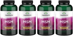 Swanson MSM - Essential Minerals Förderung der Mobilität & Joint Health Support - Hilft, Connective Tissue Health einschließlich Knorpel, Collagen, & Hair - (240 Kapseln, je 1000mg) 4 Pack