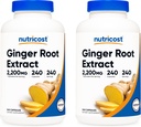Nutricost Ginger Root Extract 550mg, 240 Kapseln (2 Flaschen)